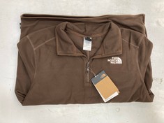 THE NORTH FACE MENS 1/4 ZIP FLEECE IN BROWN SIZE LARGE