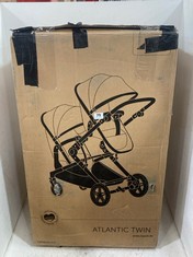 HAUCK ATLANTIC TWIN STROLLER - GREY - RRP £500