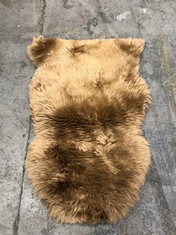 JOHN LEWIS SHEEPSKIN RUG IN MOCHA - SIZE SINGLE