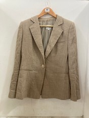 ARMANI COLLEZIONI WOMEN'S TAN GOLD BLAZER - SIZE 46