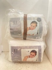 2 X ELIZABETH JAYNE DUCK FEATHER & DOWN DUVET - DOUBLE