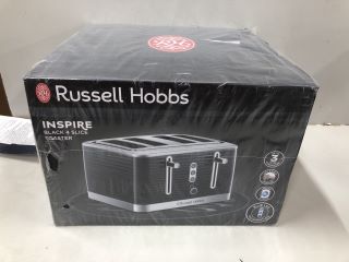 2 X RUSSELL HOBBS ITEMS INC BLACK 4 SLICE TOASTER