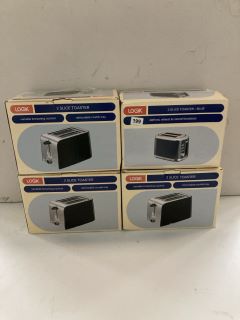 4 X LOGIK 2-SLICE TOASTER