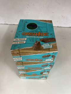 4 X GRENADE HIGH PROTEIN, LOW SUGAR BARS (BB:08/2024)