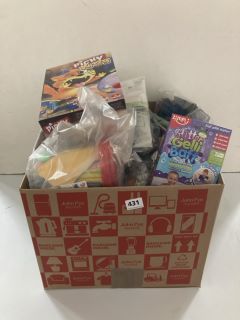 BOX OF ITEMS INC PICKY KITTY TOY