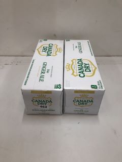 2 X BOX OF CANADA DRY GINGER ALE 12 PACK