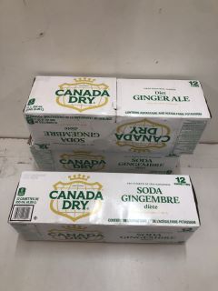 3 X BOX OF CANADA DRY GINGER ALE 12 PACK