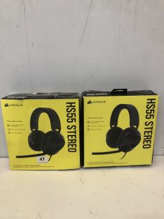 2 X CORSAIR HS55 STEREO HEADSET