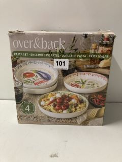 OVER & BACK PASTA SET OF 4 BOWLS