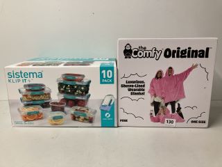 2 X ASSORTED ITEMS TO INCLUDE THE COMFY ORIGINAL WEARABLE BLANKET