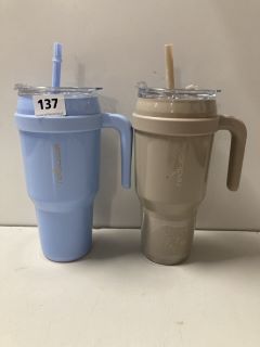 2 X REDUCE LARGE TRAVEL DRINKING CUPS