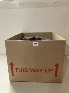 BOX OF ASSORTED CLOTHING IN VARIOUS SIZES & DESIGNS TO INCLUDE TED BAKER LONDON