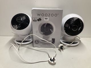 3 X WOOZOO AIR CIRCULATOR DESK FANS