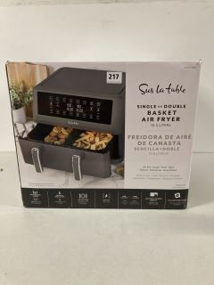 SUR LA TABLE SINGLE OR DOUBLE BASKET AIR FRYER - 10.5L