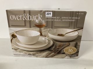 OVER & BACK 16 PIECE DINNERWARE SET