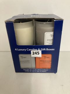 TORC SET OF 4 LUXURY CANDLES & GIFT BOXES