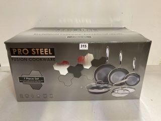 PRO STEEL USION COOKWARE 7 PIECE SET