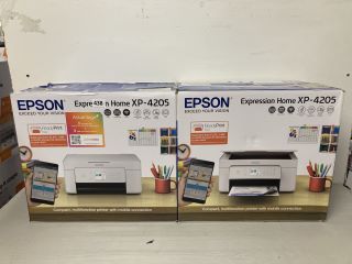 2 X EPSON EXPRESSION HOME XP-4205 PRINTER