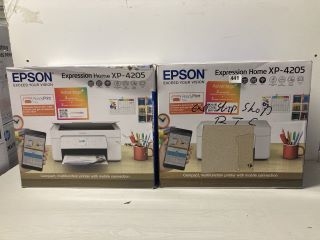 2 X EPSON EXPRESSION HOME COMPACT MULTIFUNCTION PRINTER - MODEL XP-4205