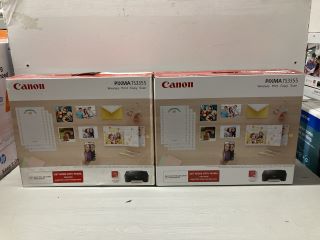 2 X CANON PIXMA TS3355 PRINTER