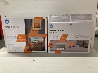 2 X ASSORTED HP PRINTER TO INCLUDE ENVY 6032E