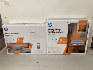 2 X ASSORTED HP PRINTERS TO INCLUDE HP DESKJET 2710E ALL IN ONE PRINTER