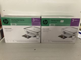 2 X ASSORTED HP PRINTERS TO INCLUDE DESKJET 2820E ALL IN ONE PRINTER