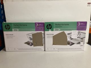 2 X ASSORTED HP PRINTERS TO INCLUDE HP DESKJET 2810E ALL IN ONE PRINTER