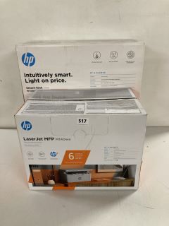 2 X ASSORTED HP PRINTERS TO INCLUDE HP SMART TANK 5106 WIRELESS ALL IN ONE PRINTER