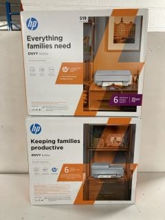 2 X ASSORTED HP PRINTERS TO INCLUDE HP ENVY 6432E ALL IN ONE PRINTER