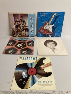 5 X VINTAGE VINYL RECORDS TO INCLUDE THE SHADOWS REFLECTION ALBUM