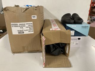 2 X ASSORTED ITEMS TO INCLUDE VINTAGE GIT BOX DISPENSER 8 LITRE PAIR OF SUPERGA COTU CLASSIC IN WHITE UK 5.5 & TERM MAXX COSTCO IN BLACK SIZE 4 & PAIR OF 32' COOL SLIDERS IN BLACK - SIZE WOMENS 4-5