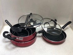 ANYONE CAN COOK 6-PIECE COOKWARE SET - RED