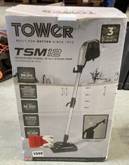 TOWER TSM12 MULTIFUNCTIONAL 12-IN-1 STEAM MOP - PLATINUM BLACK