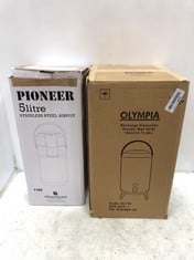 PIONEER 5L STAINLESS STEEL AIRPOT TO INCLUDE OLYMPIA BEVERAGE DISPENSER - 14L