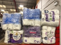 QTY OF ASSORTED TOILET PAPER TO INCLUDE ANDREX 4 LUXURY ROLLS TOILET PAPER