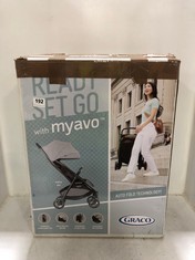 GRACO MYAVO TRAVEL COMPACT STROLLER - STEEPLE GREY - RRP £130