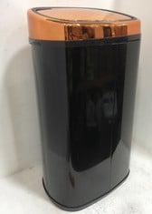 TOWER 58L SQUARE SENSOR BIN IN BLACK / ROSEGOLD - RRP £60