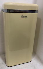 SWAN RETRO 45L SQUARE SENSOR BIN IN CREAM