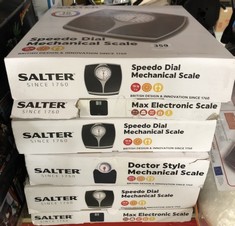 6 X SALTER ASSORTED SCALES TO INCLUDE SALTER SPEEDO DIAL MECHANICAL SCALE