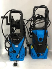 2 X TOPTECH HIGH-PRESSURE WASHER - BLUE/BLACK