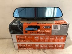 3 X OBJECT MIRROR FRONT & REAR DASH CAMERA - 549982770