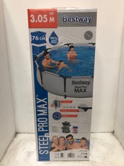 BESTWAY STEEL PRO MAX FRAME POOL SET WITH FILTER PUMP 305 X 76CM 56408 - RRP Â£150