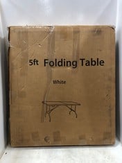 5FT FOLDING TABLE IN WHITE