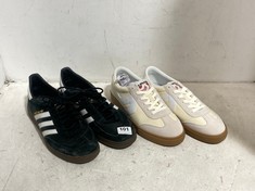 ADIDAS SPEZIAL TRAINERS BLACK/WHITE SUEDE SIZE 10.5 TO INCLUDE LEVIS TRAINERS CREAM/WHITE/NATURAL SIZE 9