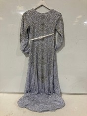 SHIMMI SILVER SEQUIN MODEST EVENING DRESS SIZE 8 RRP- £270