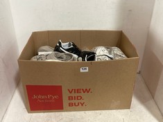 BOX OF ASSORTED KIDS FOOTWEAR TO INCLUDE PUMA FOOTY BOOTS BLACK/WHITE SIZE 1