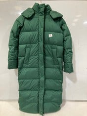 LULULEMON WUNDER HOODED PUFFER LONG JACKET EVERGLADE GREEN SIZE 0 RRP- £348