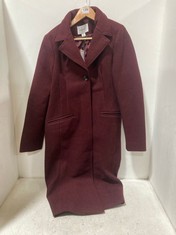 PRINCIPLES SINGLE BREASTED TAILORED COAT BERRY SIZE 16