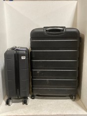 COOLIFE TRAVEL CASE BLACK HARDSHELL MEDIUM/LARGE SPINNER TO INCLUDE LUGG JESTER TRAVEL SUITCASE BLACK HARDSHELL 20 INCH SPINNER